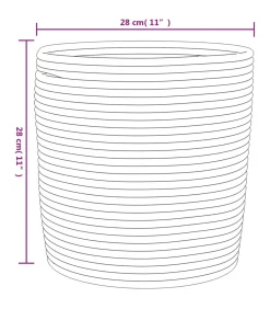 Opbergmanden 2 st Ø 28x28 cm katoen grijs en wit