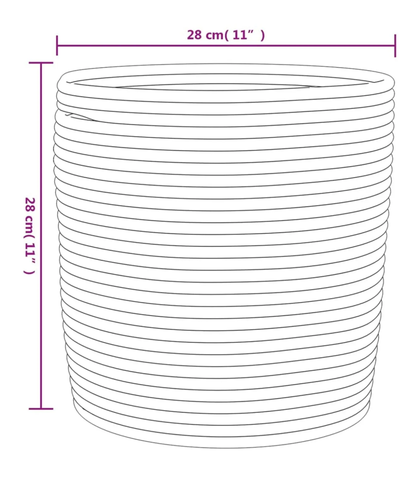 Opbergmanden 2 st Ø 28x28 cm katoen beige en wit