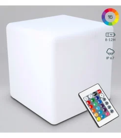 Oplaadbare multikleurige LED-kubus van 43 cm