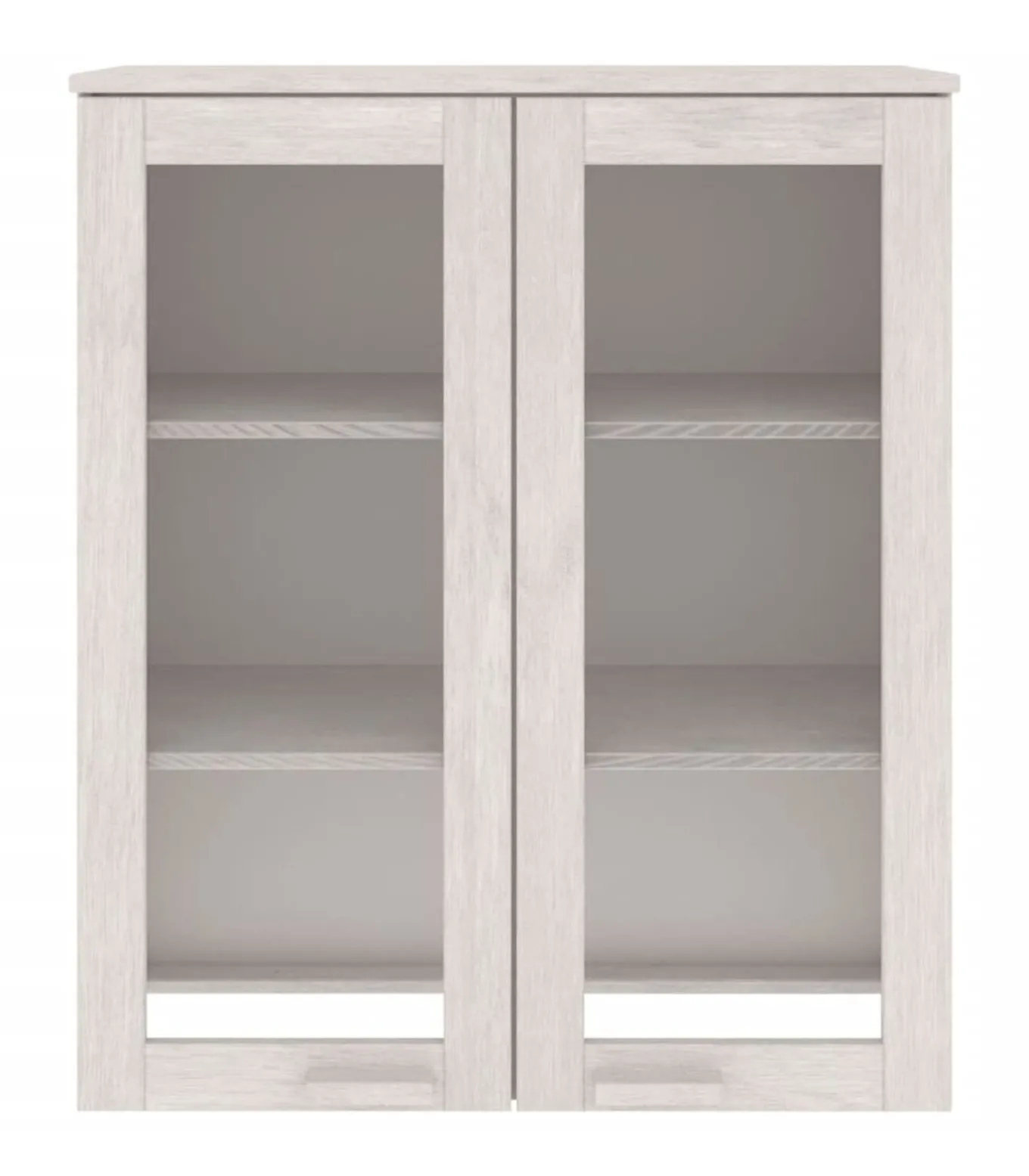 Opzetkast HAMAR 85x35x100 cm massief grenenhout wit