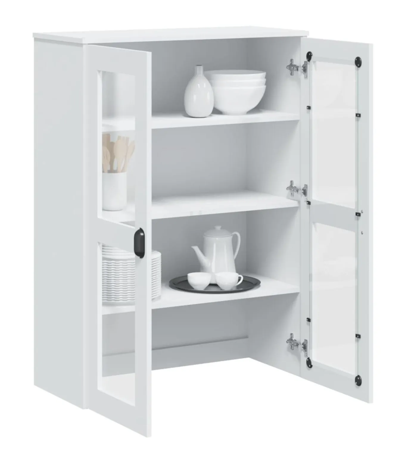 Opzetkast VIKEN bewerkt hout wit