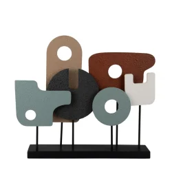 Ornament Abstract Art - Multicolor - 36x10x44.5cm