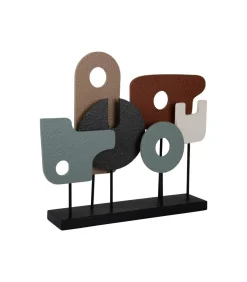 Ornament Abstract Art - Multicolor - 36x10x44.5cm