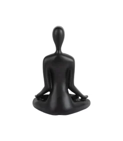 Ornament Open Lotus - Zwart - 15x11x21cm