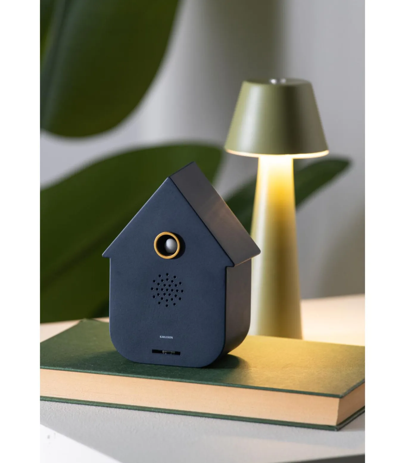 Ornament Sound Box Modern Cuckoo - Blauw - 12x7.5x11.5cm
