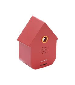 Ornament Sound Box Modern Cuckoo - Rood - 12x7.5x11.5cm