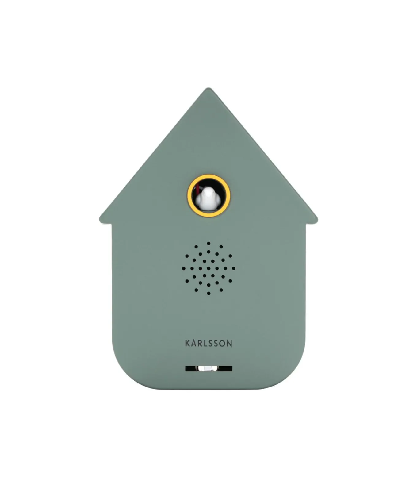 Ornament Sound Box Modern Cuckoo - Groen - 12x7.5x11.5cm