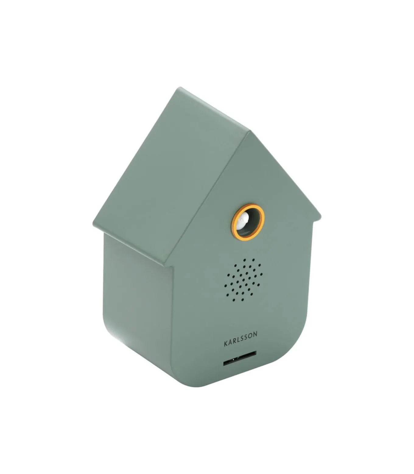 Ornament Sound Box Modern Cuckoo - Groen - 12x7.5x11.5cm
