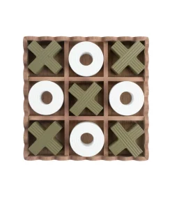 Ornament Tic Tac Toe - Groen - 18.5x18.5x5cm