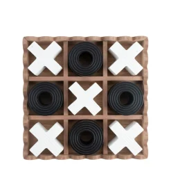 Ornament Tic Tac Toe - Zwart - 18.5x18.5x5cm