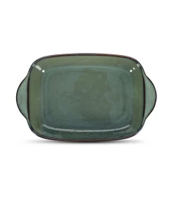 Ovenschaal 32/25,5x20,5xH7cm groen/blauw Meridian