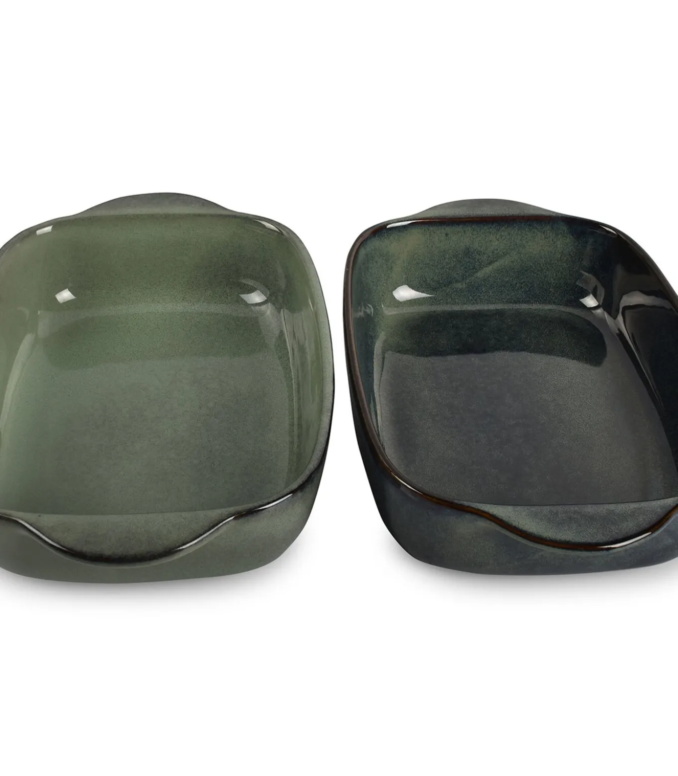 Ovenschaal 32/25,5x20,5xH7cm groen/blauw Meridian