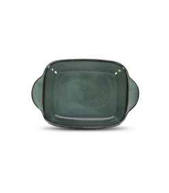 Ovenschaal 25/19,5x16,5xH6cm groen/blauw Meridian