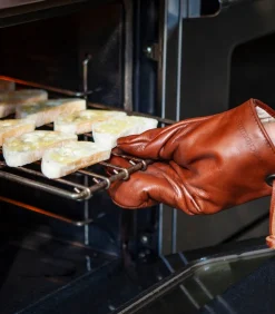 Ovenwant - (Volnerf) Leder - Classic Bruin - Geschikt voor Barbecue - Incl. Geschenkdoos