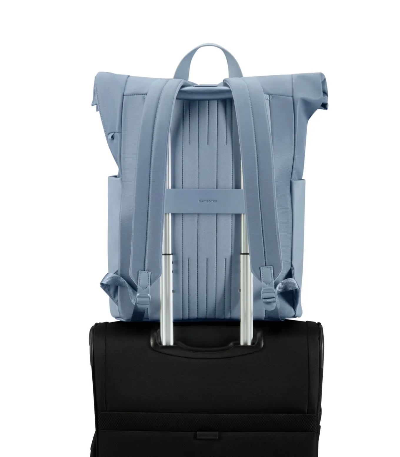 4Pack Laptop Rolltop Rugzak 15.6 inch 41 x 13,5 x 31,5 cm DUSTY BLUE