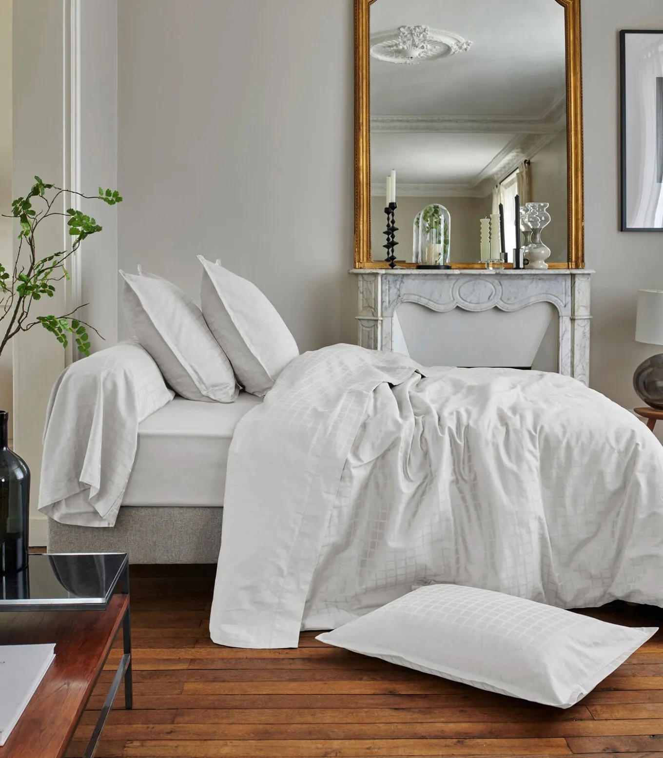 PALACE Blanc - Laken Jacquard katoen