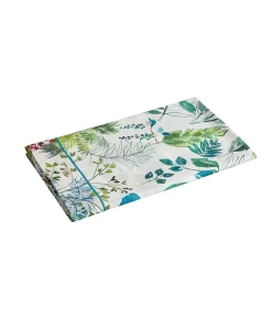 PALMERAIE Bleu paon - Laken Satijn katoen