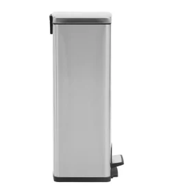 Pedaalemmer met anti-vingerafdruk 30 L RVS zilverkleurig
