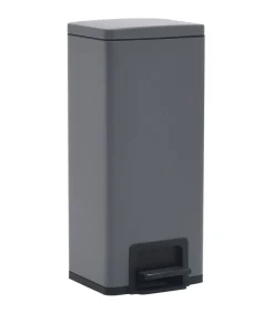 Pedaalemmer met anti-vingerafdruk 30 L RVS grijs