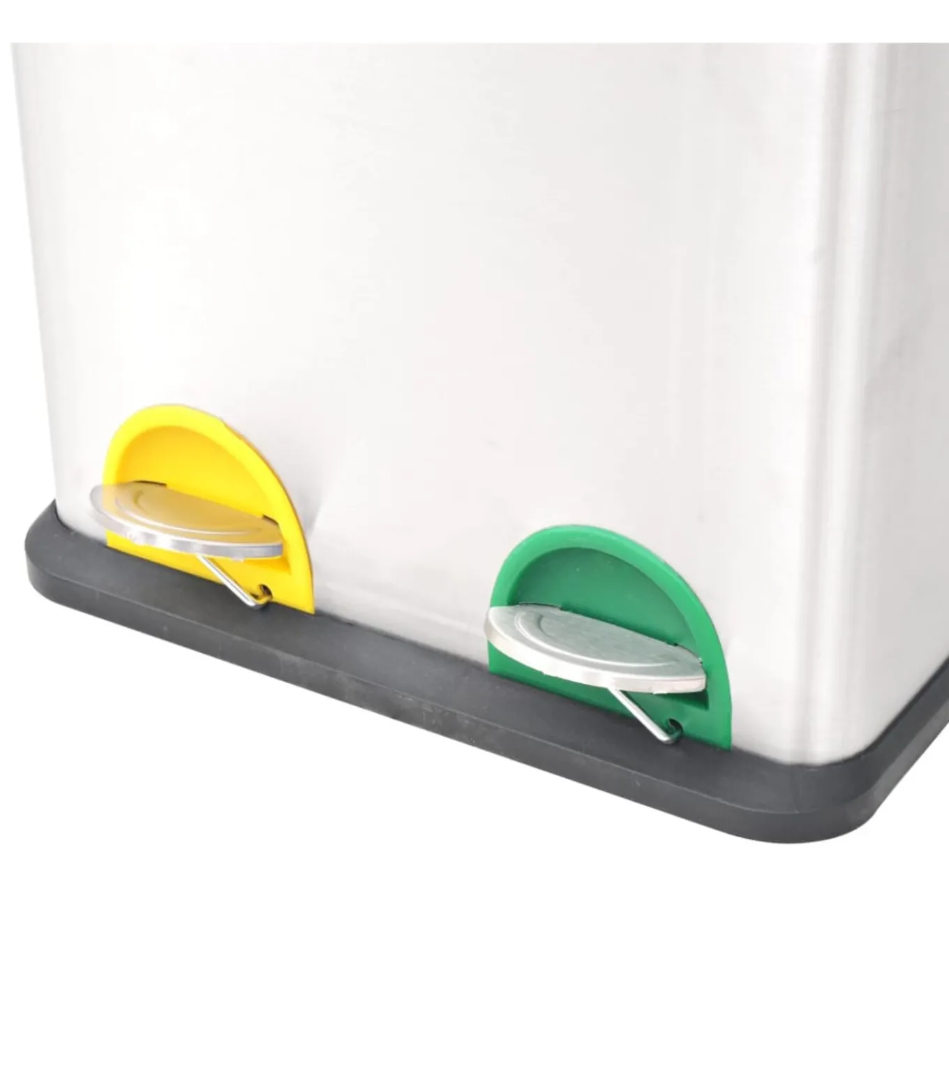 Pedaalemmer voor recycling 36 L roestvrij staal