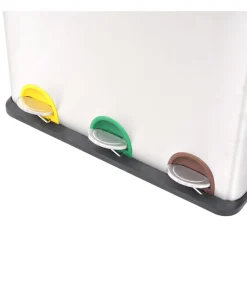 Pedaalemmer voor recycling 54 L roestvrij staal