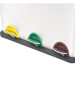 Pedaalemmer voor recycling 24 L roestvrij staal