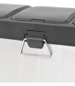 Pedaalemmer voor recycling 24 L roestvrij staal