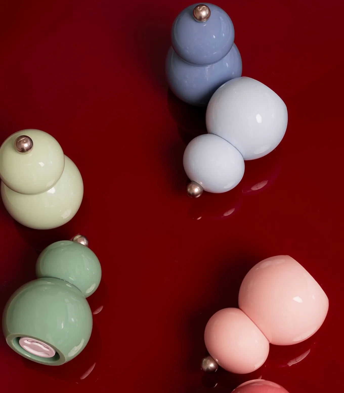 Peper/zoutmolen H12cm blauw Betty - set/2