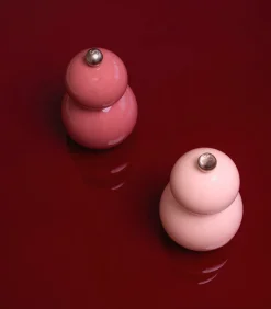 Peper/zoutmolen H12cm roze Betty - set/2