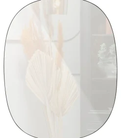 Philou Spiegel - Glas/Metaal - Zwart - 60x55x0,5