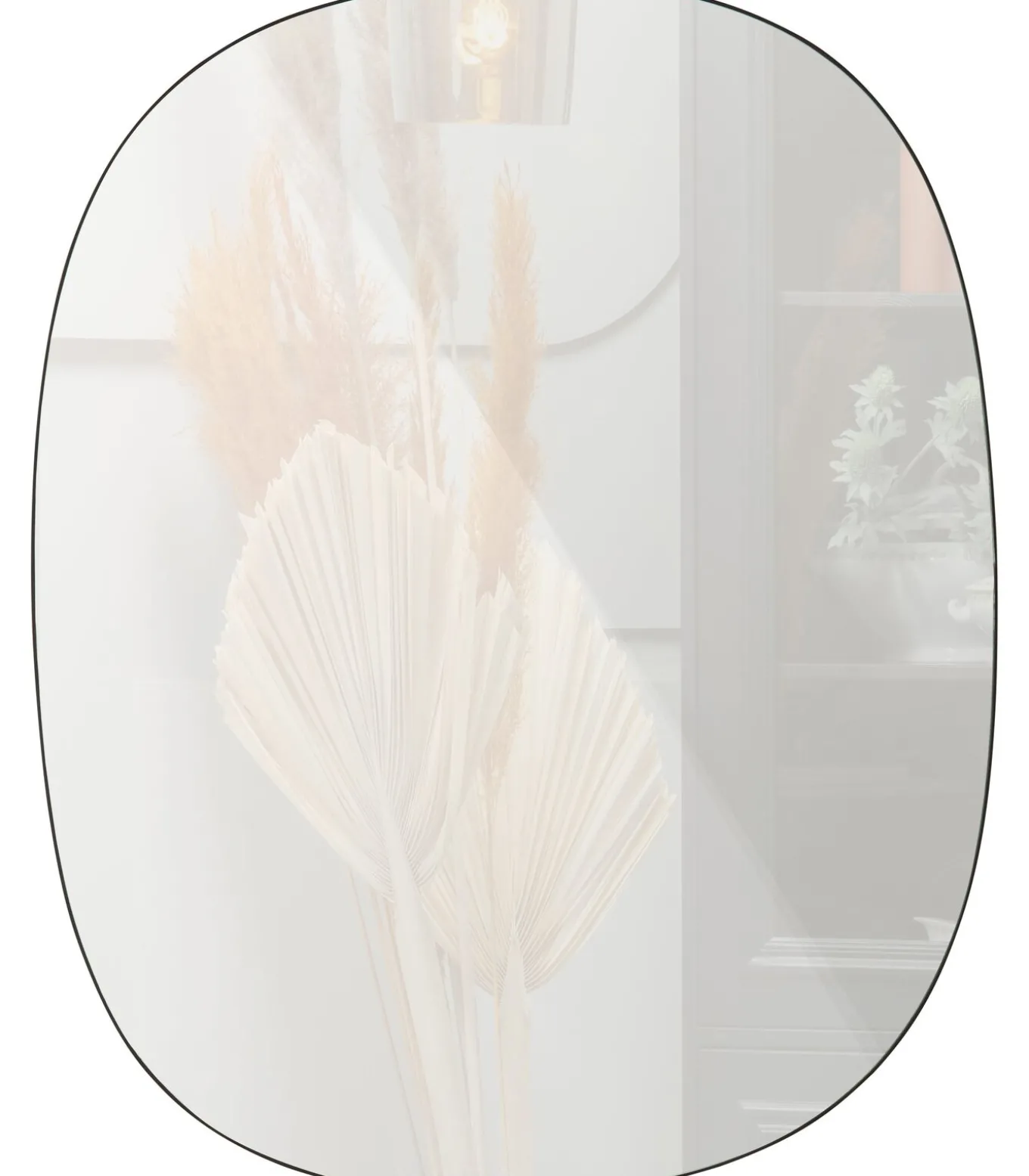 Philou Spiegel - Glas/Metaal - Zwart - 60x55x0,5