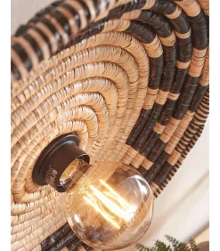 Plafonniere Andros - Naturel/Zwart - Ø45cm