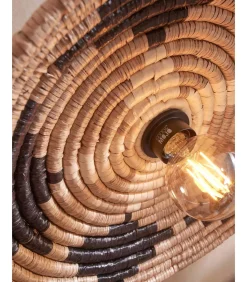 Plafonniere Andros - Naturel/Zwart - Ø45cm