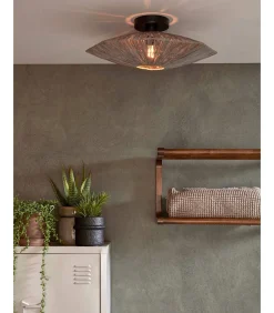 Plafonniere Panama - Donker grijs - 45x45x5cm