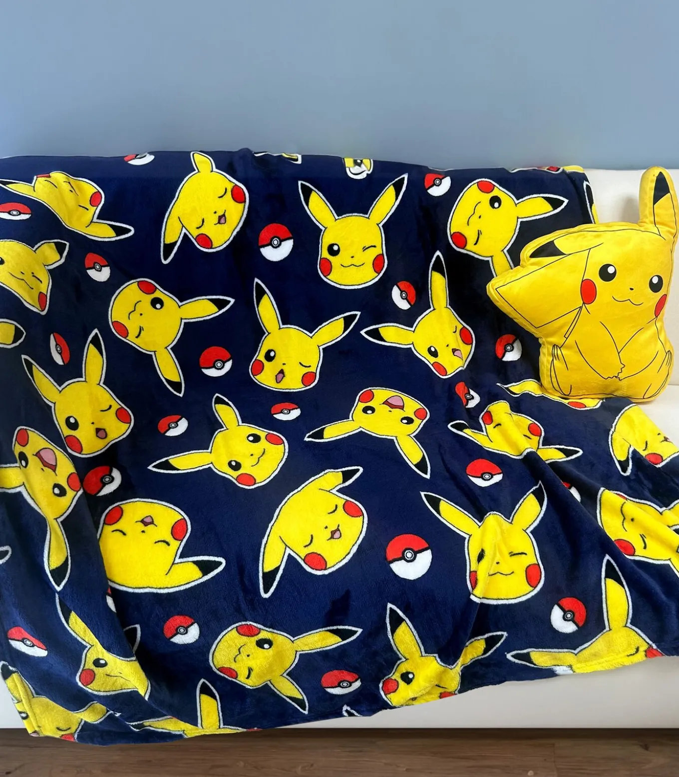 Plaid met print, 100% polyester, PIKA PIKA