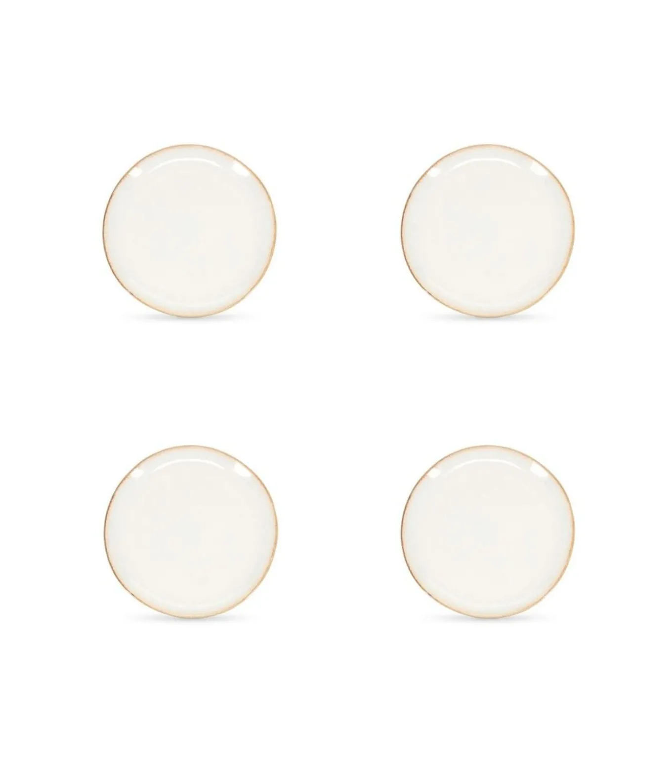 Plat bord 21cm coupe wit Artisan - (x4)