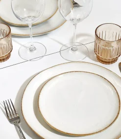 Plat bord 21cm coupe wit Artisan - (x4)