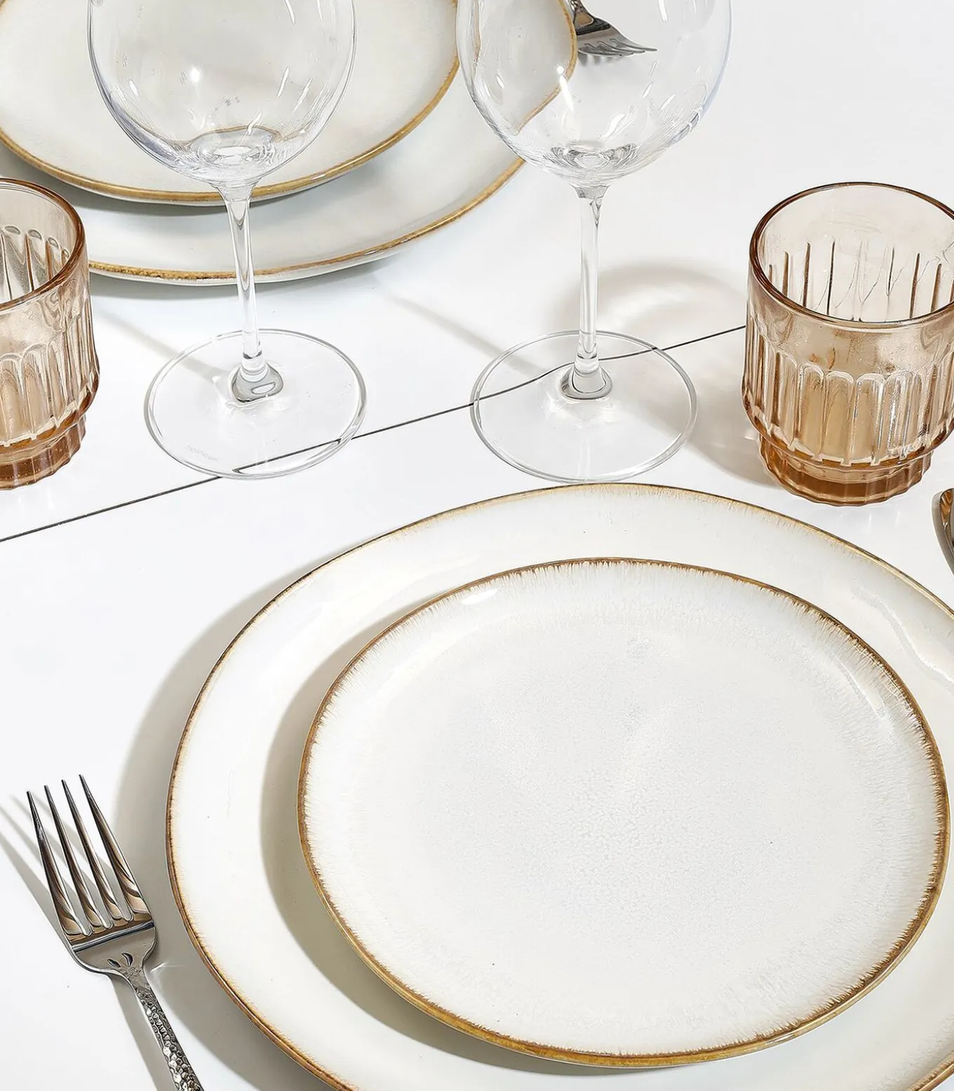 Plat bord 28cm coupe wit Artisan - (x4)