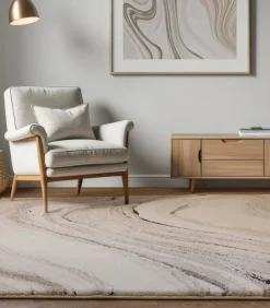 Platgeweven tapijt woonkamer en slaapkamer SWELL