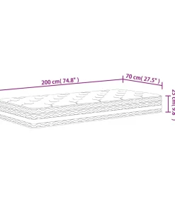 Pocketveringmatras middelhard 70x200 cm