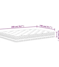 Pocketveringmatras middelhard 140x200 cm