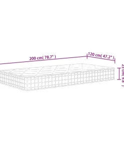 Pocketveringmatras middelhard-hard 120x200 cm