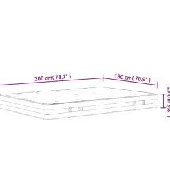 Pocketveringmatras middelhard-hard 180x200 cm