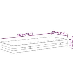 Pocketveringmatras middelhard-hard 90x200 cm