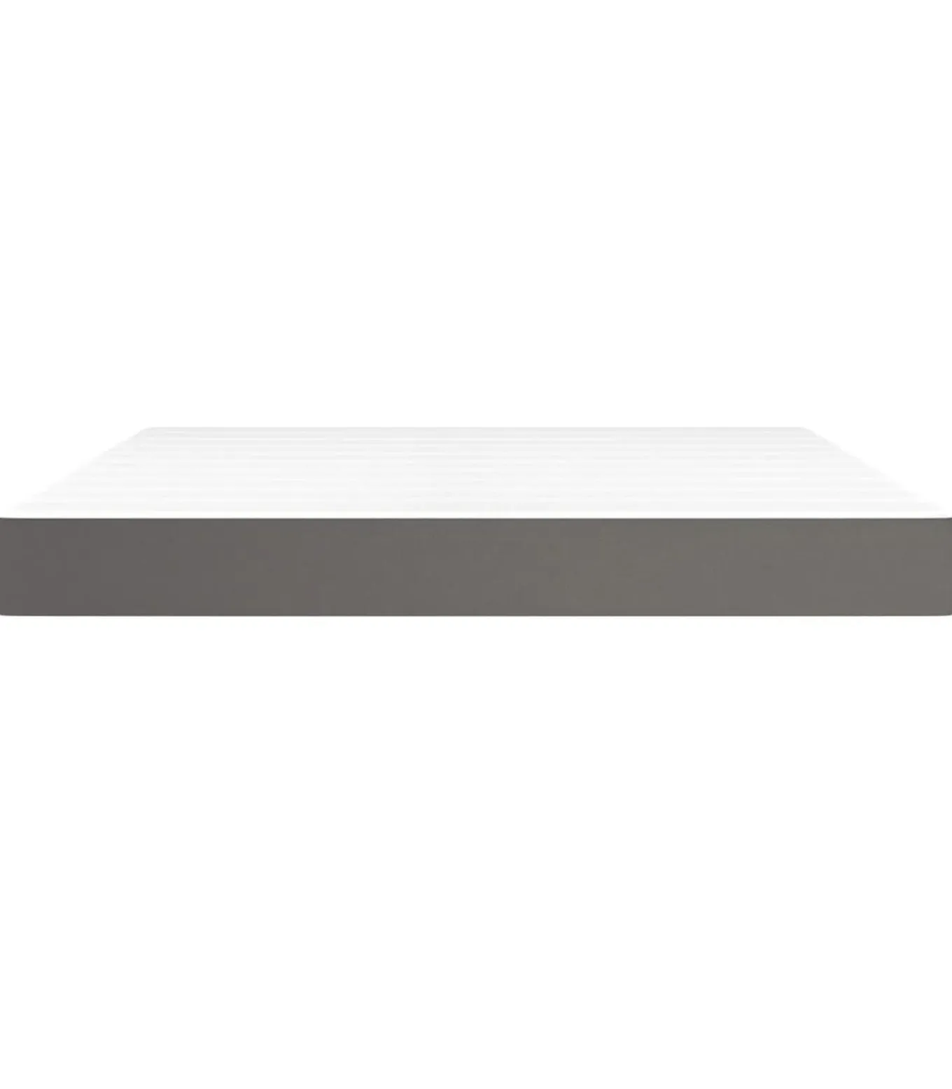 Pocketveringmatras 180x200x20 cm kunstleer grijs