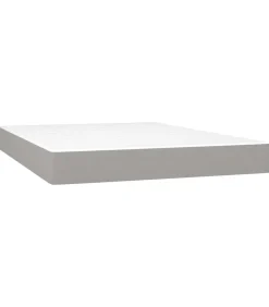 Pocketveringmatras 140x190x20 cm stof lichtgrijs