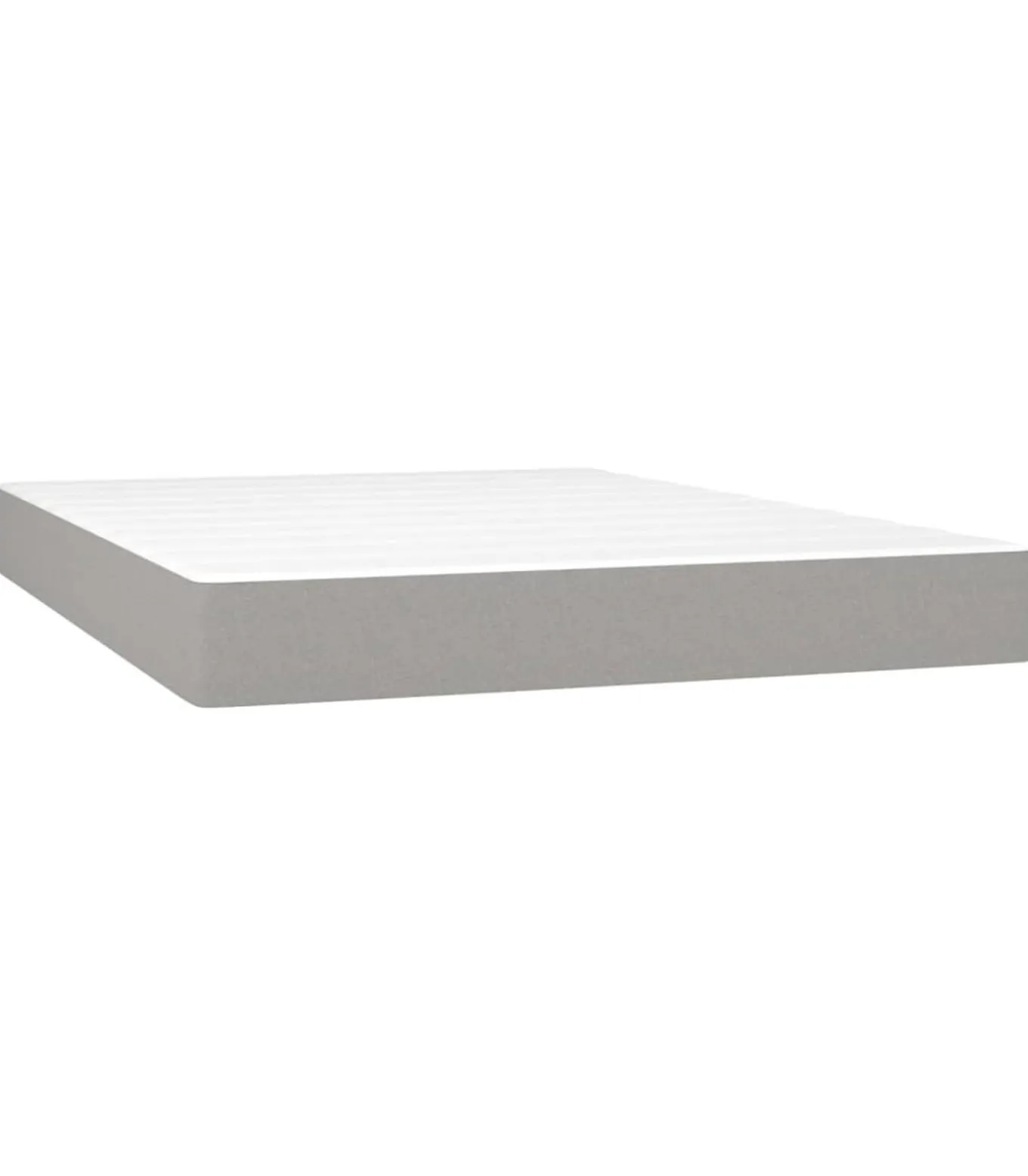 Pocketveringmatras 140x190x20 cm stof lichtgrijs