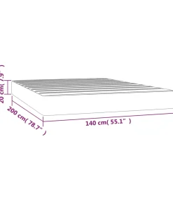 Pocketveringmatras 140x200x20 cm stof zwart