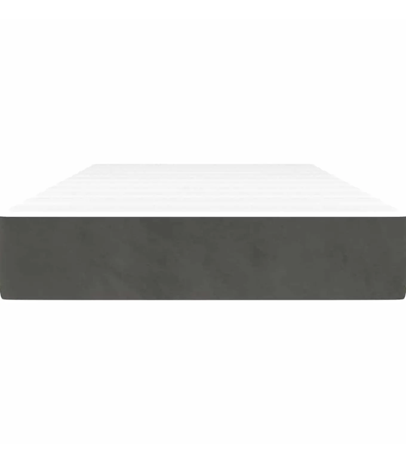 Pocketveringmatras 100x220x20 cm fluweel donkergrijs
