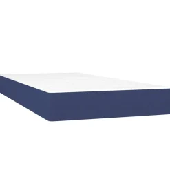 Pocketveringmatras 90x190x20 cm stof blauw